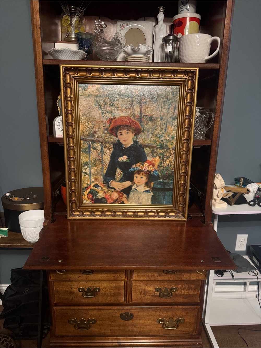 Framed Pierre Auguste Renoir -Style Home Sisters